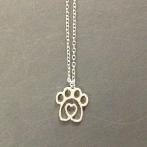 Silver Paw Print Necklace